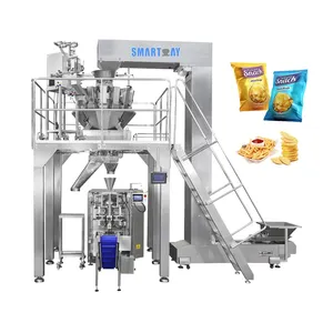 Máquina de envasado de patatas fritas de patata dulce de nitrógeno de sellado de bolsa de pesaje multifunción máquina de envasado de Cheetos Doritos para bolsa