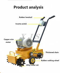 600/700mm mặt đất cặn bã làm sạch máy điện đôi HOB tầng Cleaner đi bộ-phía sau mặt đất scavenger - Product Image 2