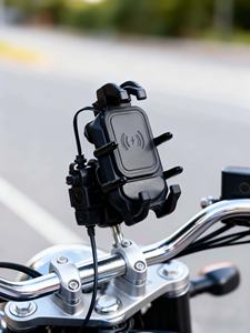Support de téléphone à chargement intégré filaire et sans fil, support de téléphone pour moto, support de téléphone pour véhicule électrique - Product Image 3