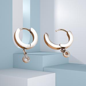 Nouvelles boucles d'oreilles pendantes en acier inoxydable plaqué or pour femmes, bijoux de fête simples et élégants - Product Image 6