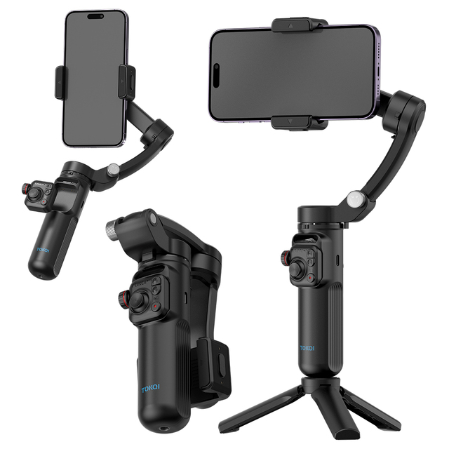 Factory Wholesale M02 Plastic Gimbal Stabilizer for Smartphone Portable Foldable 3- Handheld for 5.2 6 Hours Battery