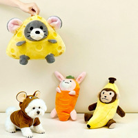 Jouets pour chiots en gros : souris au fromage, banane, singe, carotte, lapin, peluche de dessin animé, jouets pour chiens qui couinent et qui font du bruit de papier