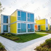 Unité de conteneur pliable FLKT, showroom mobile, bureau temporaire, boutique préfabriquée modulaire en conteneur maritime