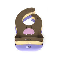 Bavoirs en silicone pour bébé, populaires, imperméables, unisexes, doux, de qualité alimentaire, écologiques, antibactériens, avec un design imprimé d'animaux personnalisé pour les enfants