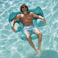 Silla Flotante Inflable de Malla para Adultos con Toldo, Material de PVC, Capacidad de 100-500 kg