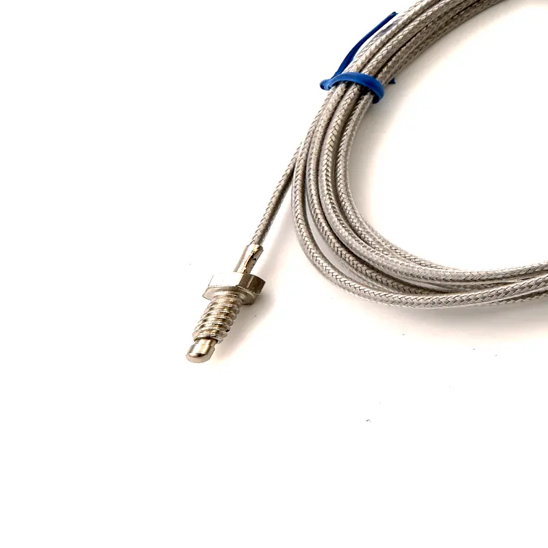 K Type Thermocouple 0-400C High Temperature Controller Sensor Stainless Braid M6 Screw Probe Thermocouple For Fireplace