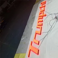 Lettres LED en acrylique 3D éclairées latéralement, personnalisées par GFace Professional Factory, étanches, pour signalétique créative de studio et de galerie