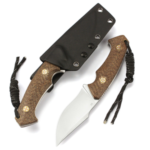 Gt0156 cá nhân micarta xử lý D2 thép ngoài trời chiến thuật đầy đủ <span class=keywords><strong>tang</strong></span> săn bắn cố định lưỡi dao với kydex vỏ bọc tunafire - Product Image 3