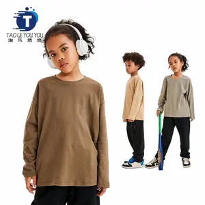 Kids Designer Clothes Child Clothing Luxury Kids Long Sleeve T-shirt Bottoming Shirt Loose Solid Color Baby's Top