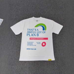 Camiseta de Cuello Redondo de Manga Corta para Hombre y Mujer, Estilo Urbano, Estampada, 100% Algodón, Transpirable y Holgada - Product Image 4