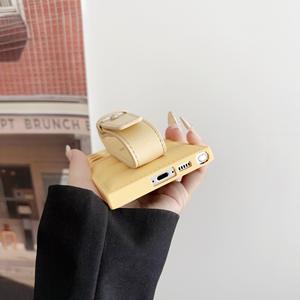 Pour Samsung S23 Ultra étui de téléphone portable Ins doudoune dragonne en cuir S24 antichoc S22 support S21 S20 couverture téléphone - Product Image 5