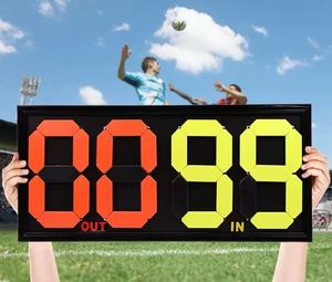 Tabellone Portatile a Doppia Faccia per Sostituzioni Arbitro Calcio, Manuale, Display a 4 Cifre per Cambio Giocatori - Product Image 1