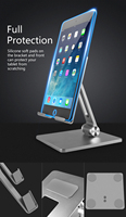 Soporte para Tablet de Aleación de Aluminio con Compatibilidad Universal, Altura Ajustable y Diseño Ergonómico para Uso en Oficina o Entretenimiento
