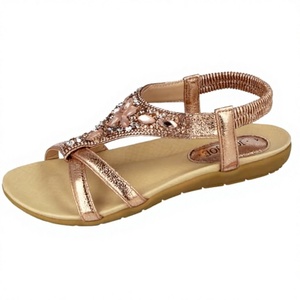 Sandalias Planas de Moda para Mujer, de Piel Sintética, con Suela de Goma Antideslizante, Ligeras, de Punta Abierta, Diseño Moderno, para Verano - Product Image 1