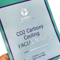 Sachet personnalisé thermoscellé à trois soudures avec estampage argenté plat pour masque facial, masque en tissu, emballage cosmétique et de soins de la peau