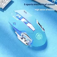 Nouvelle Souris de Jeu Photoélectrique Sans Fil Rechargeable Transfrontalière pour Droitiers, Rétroéclairée, 6 Boutons, pour Ordinateur Portable et Tablette USB