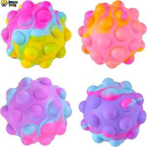 JITENG Vente chaude Boules anti-stress arc-en-ciel 3D, Jouet sensoriel en silicone <span class=keywords><strong>à</strong></span> bulles <span class=keywords><strong>à</strong></span> presser, Boule anti-stress <span class=keywords><strong>à</strong></span> bulles <span class=keywords><strong>à</strong></span> presser, Jouets sensoriels Popit - Product Image 3