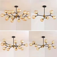 BGST Salle À Manger Lustre Moderne De Luxe Cuisine Salon Chambre Boule De Verre Lampes Suspendues Intérieur Décor À La Maison Pendentif Lumière