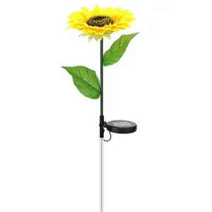 Led-Solar-Sonnenblumen-Bodenlampe für Außenferienbeleuchtung Weihnachtsgeschenke meistverkaufte Led-Garden-Blumenlampe