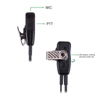 Casque de sécurité acoustique clair pour radio bidirectionnelle, microphone PTT, étanche IPX-4, câble renforcé, compatible Motorola 2 broches R2 DP3400 DP3600