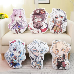 หมอนอิงอนิเมะน่ารัก 35 แบบ ขนาด 45 ซม. จากเกม Genshin Impact ตัวละคร Xiao, Zhongli, Arataki <span class=keywords><strong>Itto</strong></span>, Tartaglia ของเล่นตุ๊กตาผ้ากำมะหยี่ - Product Image 2