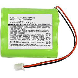 ชุดแบตเตอรี่สำรอง7.2V 2000mAh 2*3 Ni-MH สำหรับระบบเตือนภัย PERS-4200แบบเส้นตรง - Product Image 1