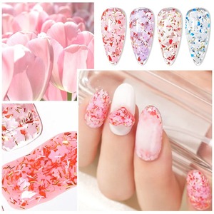 Esmalte de <span class=keywords><strong>Uñas</strong></span> <span class=keywords><strong>en</strong></span> Gel con Purpurina y <span class=keywords><strong>Flores</strong></span> Naturales, Efecto Hada, Semipermanente, Removible con UV/LED, Barniz para Pintar, Decoración DIY, Suministros para <span class=keywords><strong>Uñas</strong></span> - Product Image 4