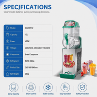 Machine à slushie professionnelle 12L en acier inoxydable à cuve unique avec contrôle intelligent de la température pour café et bar