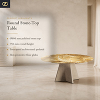 Meubles de salon de villa moderne et luxueuse, table basse en marbre, ensemble de table basse design haut de gamme