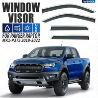 Pare-soleil de voiture, déflecteur de pare-brise, protection contre la pluie moulée par injection en PC avec protection et décoration, installation facile pour Ford Ranger