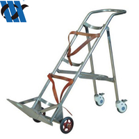 Chariot en acier inoxydable BDT213 pour hôpital, clinique, salle de soins intensifs, support pour bouteille d'oxygène, chariot pour bouteille de GPL