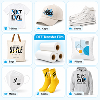 Film PET brillant chaud et froid 60cm*100m, Film DTF PET 80cm, Film DTF 30cm 33cm 60cm, Papier DTF 36cm pour impression numérique