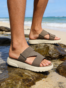 OLICOM OEM Fabrik Benutzerdefiniertes Logo Herren-<span class=keywords><strong>Slides</strong></span> Sandalen mit Fußgewölbestütze EVA Dicke Sohle Bequeme Atmungsaktive Maßgefertigte <span class=keywords><strong>Slides</strong></span> Hausschuhe - Product Image 3