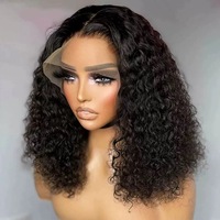 Perruque Bob Jerry Curl Transfrontalière Transparente Sans Lacet avec Petites Boucles Modèle A-60 Plusieurs Couleurs