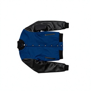 Veste universitaire classique en cuir véritable pour homme, style baseball, durable, vente en gros - Product Image 4