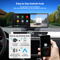 Portable Carplay écran voiture caméra Android Auto DVR électronique 4K 10.26 pouces sans fil BT affichage inverse voiture enregistreur vidéo