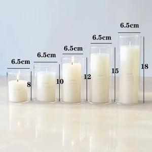 Customized Sizes Open Ended Glass Cylinder Vase Centerpieces Tube Chimney Wedding Crystal Candelabra Candle <strong>Candlesticks</strong> <strong>Holder</strong> - Product Image 3