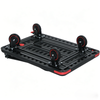 Chariot à plateforme pliable en plastique noir 60*90cm, robuste, manuel, capacité de charge 400kg, chariots à main