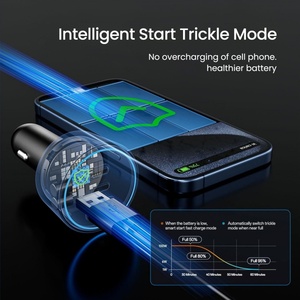 130 Wát Max Car Charger 3 cổng 3 USB với LED hiển thị Thuốc lá nhẹ hơn <span class=keywords><strong>Adapter</strong></span> sạc nhanh cho máy tính bảng trong xe - Product Image 6