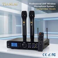 TL-K400 Profesyonel UHF Kablosuz Mikrofon Sistemi, DSP Mikserli Bluetooth Alıcılı, Karaoke Toptan Satış Fabrikası