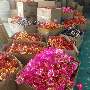 Bunga mawar LED warna-warni mawar Foil emas menyala untuk ulang tahun Natal hadiah Hari Valentine - Product Image 3