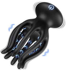 Nouveau style de masturbateur électrique pour homme en forme de pieuvre avec fonction vibrante, dispositif d'entraînement du pénis pour hommes, 10 modes de vibration - Product Image 1