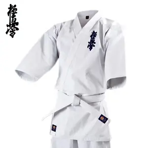 Martial Arts Uniforms White Color Karate Suits Kyokushin Gi