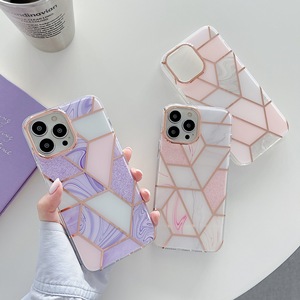 Shanhai Electroplated Hình Học Đá Cẩm Thạch trường hợp điện thoại cho <span class=keywords><strong>iPhone</strong></span> 16 Pro Max XR x XS Max trường hợp điện thoại cho <span class=keywords><strong>iPhone</strong></span> 6S 7 8 cộng với - Product Image 5