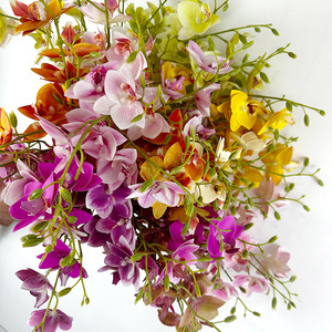 Fausses fleurs artificielles Phalaenopsis Ornements d'intérieur à la maison Mariage Décoration de Pâques Arrangement de fleurs <span class=keywords><strong>en</strong></span> <span class=keywords><strong>pot</strong></span> <span class=keywords><strong>en</strong></span> plastique - Product Image 1