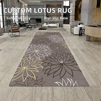 Hapton Plush Polyester Area Rug Hallway Runner Carpet Non Slip Backing Boutique Hotel Corridor Renovation