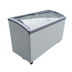 Smad 160l Horizontal Curved Glass Door Supermarket Display Showcase Freezer for Ddh-160x Ddh-160x Cold Show Case <b>Small</b> Slim - Product Image 4