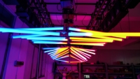 Tube matriciel LED RGBW à pixels contrôlé par DMX512, 40W, corps en fer, indice de protection IP65, éclairage de scène pour discothèques et parcs à thème