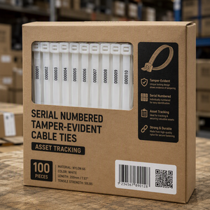 Bridas <span class=keywords><strong>de</strong></span> <span class=keywords><strong>Cable</strong></span> Personalizadas Resistentes al Calor PA66 con Certificación UL94, Bridas <span class=keywords><strong>de</strong></span> <span class=keywords><strong>Cable</strong></span> con Número <span class=keywords><strong>de</strong></span> Serie <span class=keywords><strong>de</strong></span> 200 mm, Hechas en China - Product Image 4