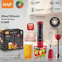 RAF Nouveau Robot Culinaire 5-en-1 : Mixeur Plongeant, Fouet, Batteur Manuel et Mixeur de Fruits pour la Cuisine